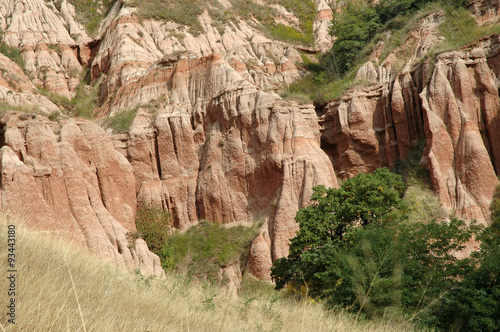 Geological reserve. The ravine of Rapa Rosie, Romania