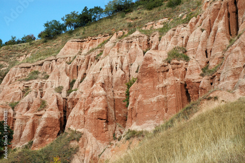 Geological reserve. The ravine of Rapa Rosie, Romania