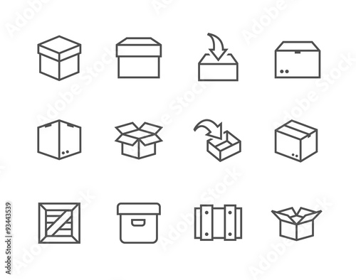 Box and crates icons
