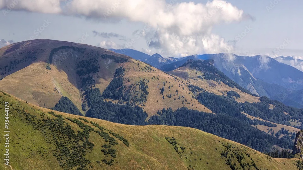 Aerial view of beautiful Slovakian mountains, Velka Fatra, in summer. Concept of untouched and clean nature