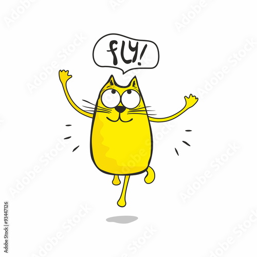 Cat wants to fly