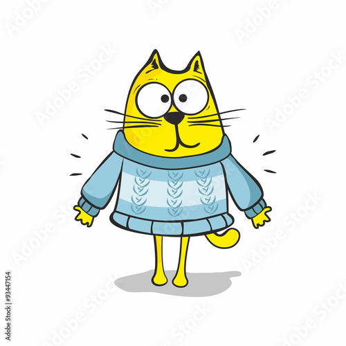 Cat in sweater