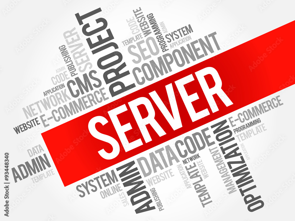 Server word cloud concept