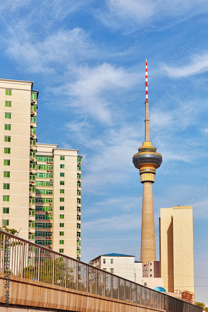 Naklejka premium CCTV tower, in Beijing, China.