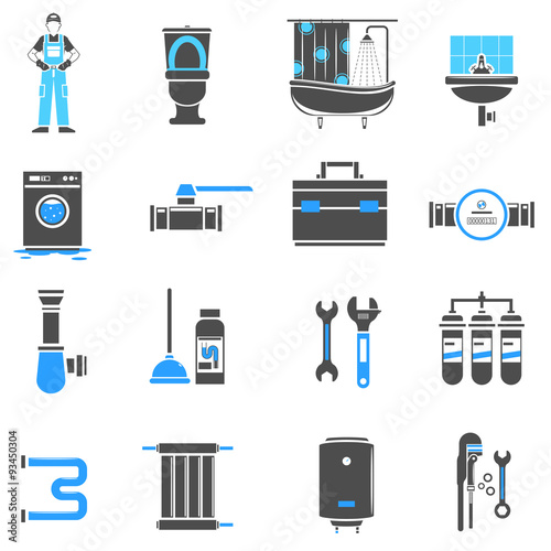 Plumbing Icons Set