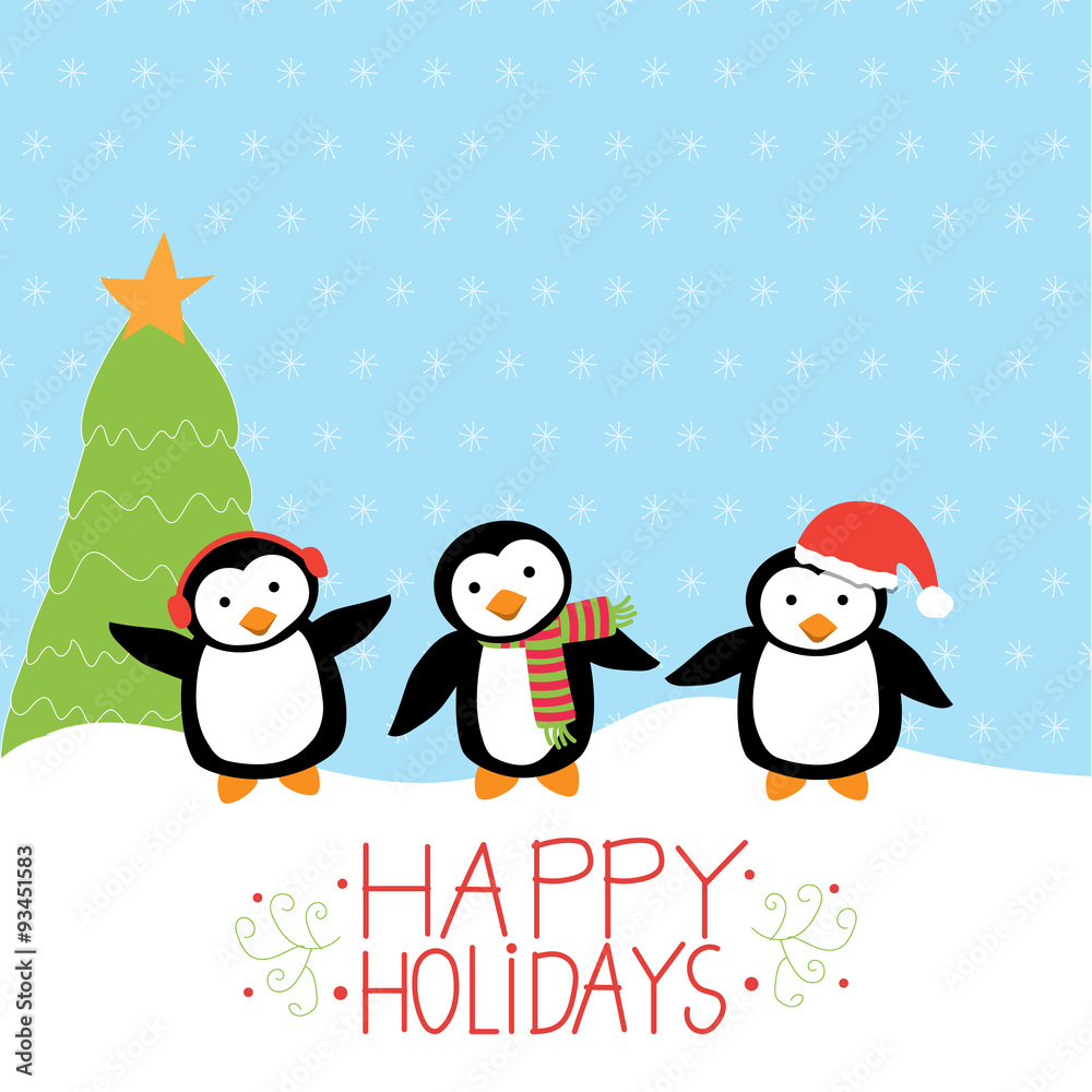 Merry christmas penguins vector. illustration EPS10. Merry christmas penguins vector. illustration EPS10.