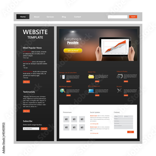 Business Vector Website Template Design Eps 10