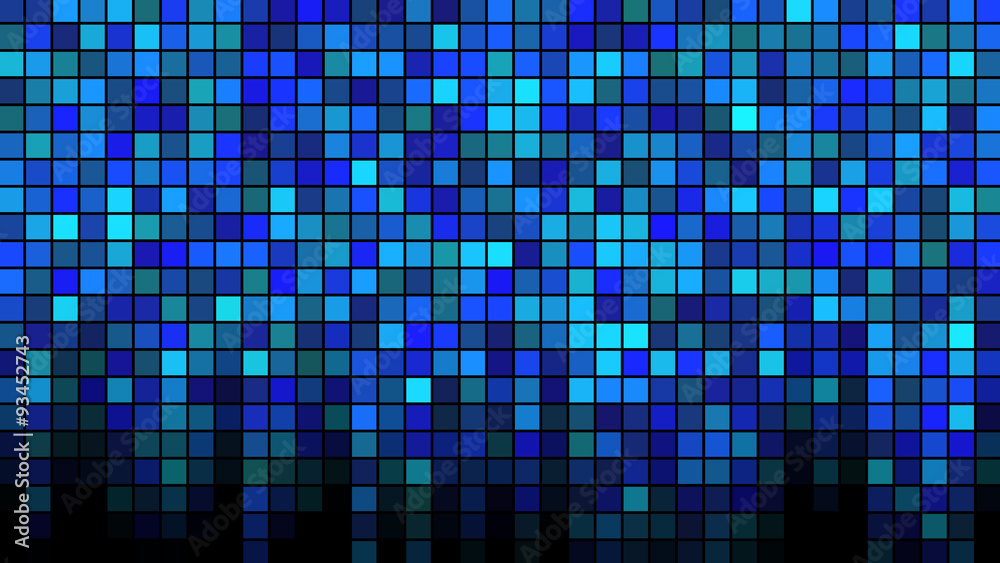 Pixelated Tiles Background Illustration - Blue Pixelated Tiles Background Illustration - Blue