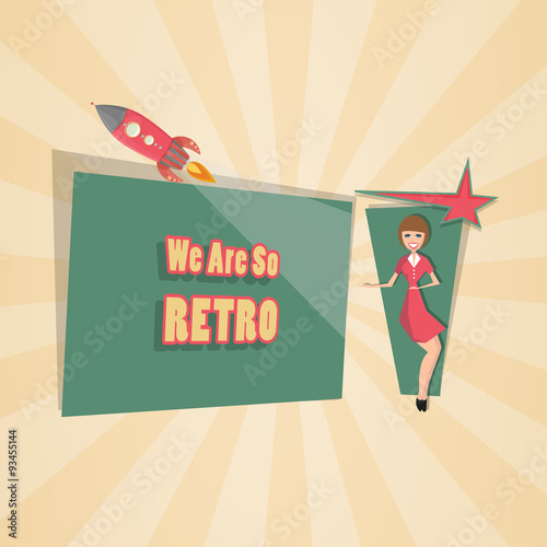 Retro Background, and Space for your Text. Vector