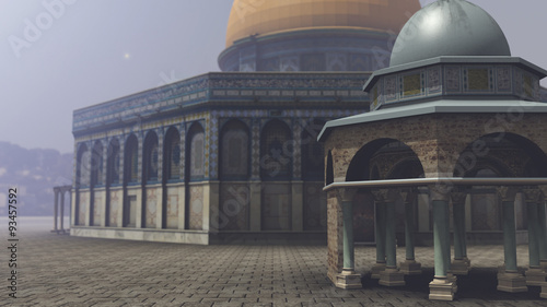 Exterior of the Dome of the Rock in Jerusalem photo