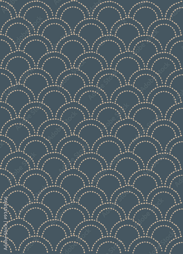 Seigaiha background, traditional Japanese ornament