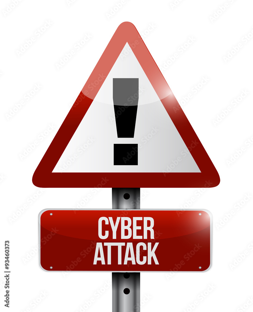 cyber attack warning sign concept cyber attack warning sign concept