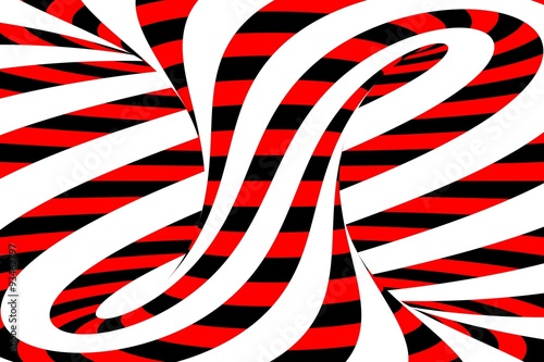 Abstract Red and White Swirl Pattern Torus Background
