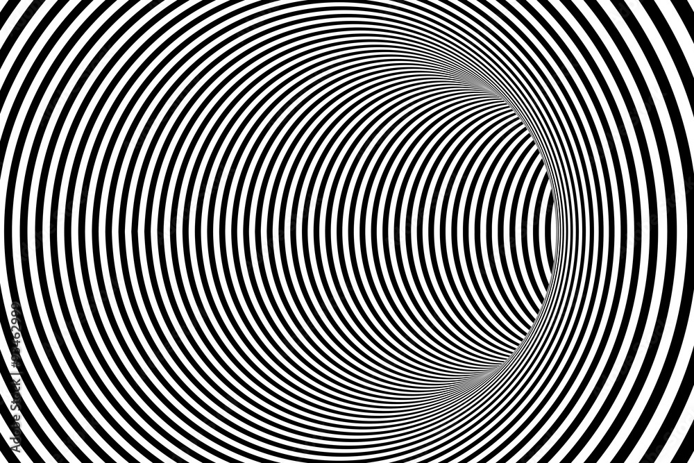 Black and White Pinstripe Abstract Tunnel Background Black and White Pinstripe Abstract Tunnel Background
