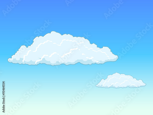 Sky with clouds vector illustration