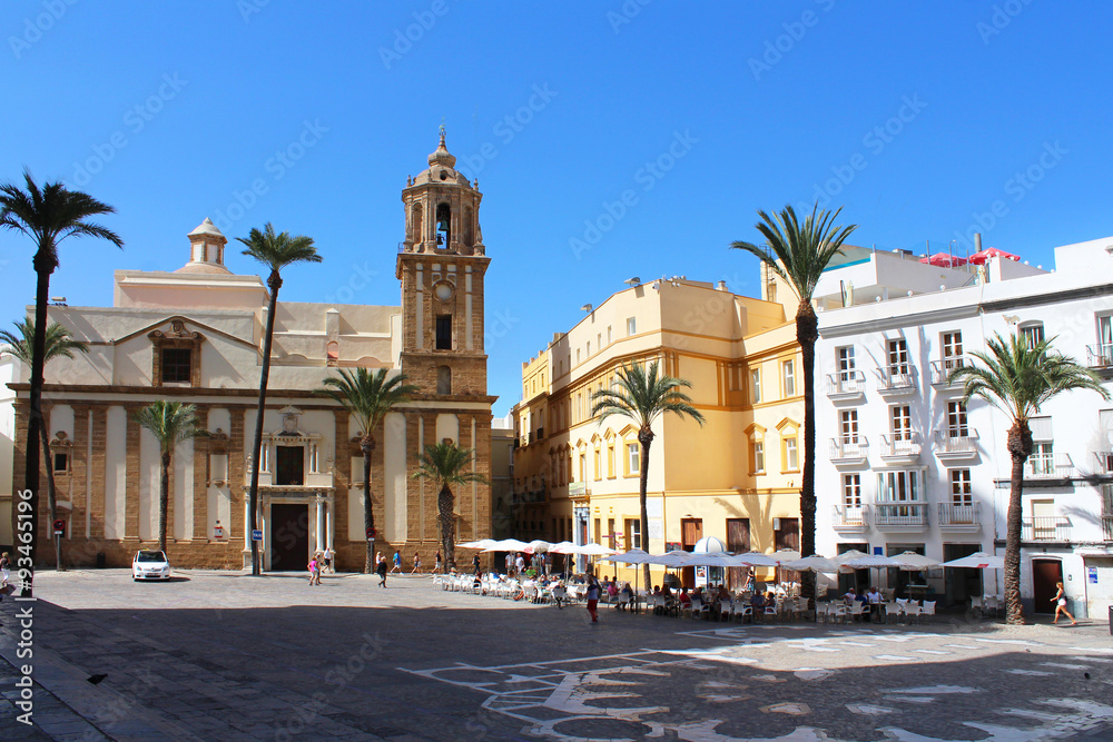 Cadix / Plaza de la Catedral / Andalousie (Espagne)