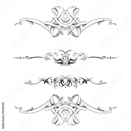 drawing hand vintage frame baroque elements for advertising in vintage style