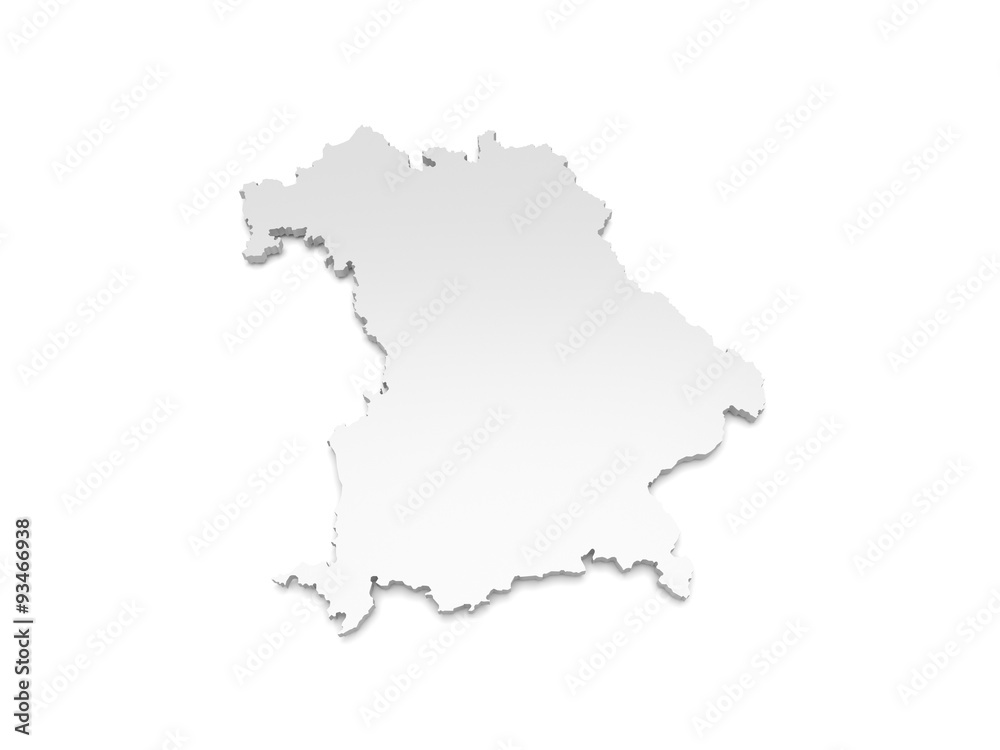3D Karte Bayern