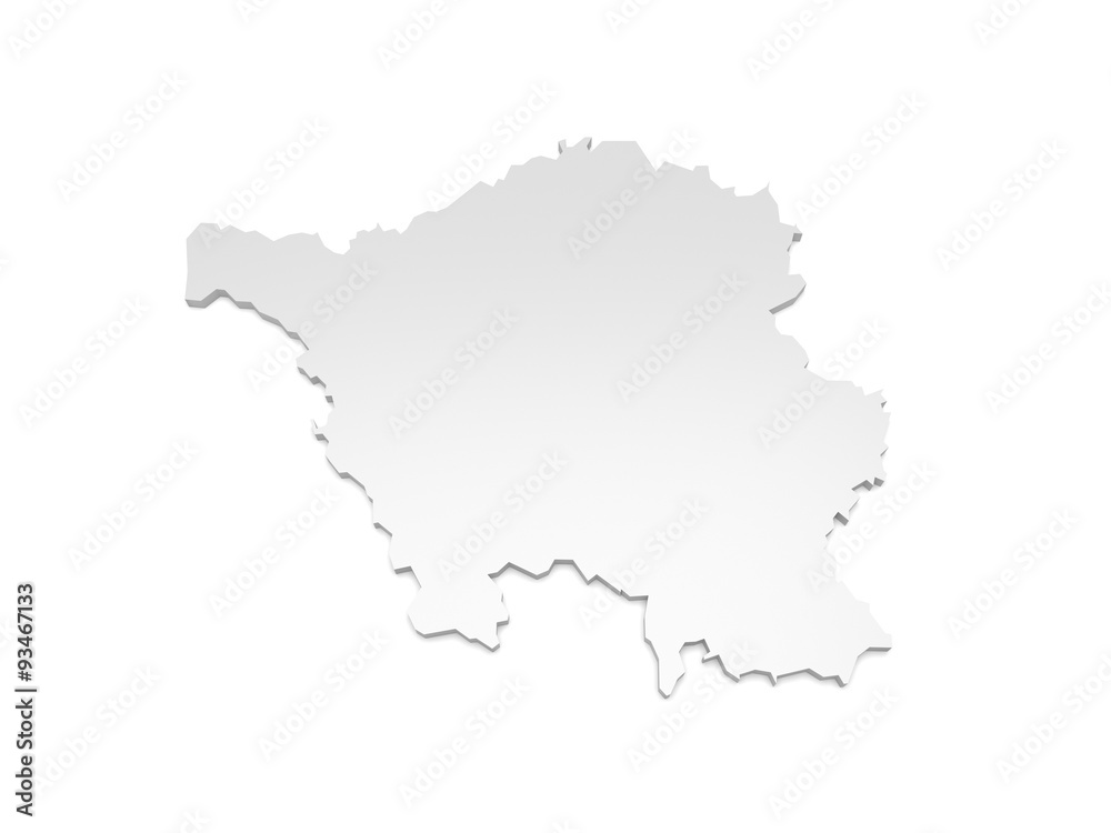 3D Karte Saarland
