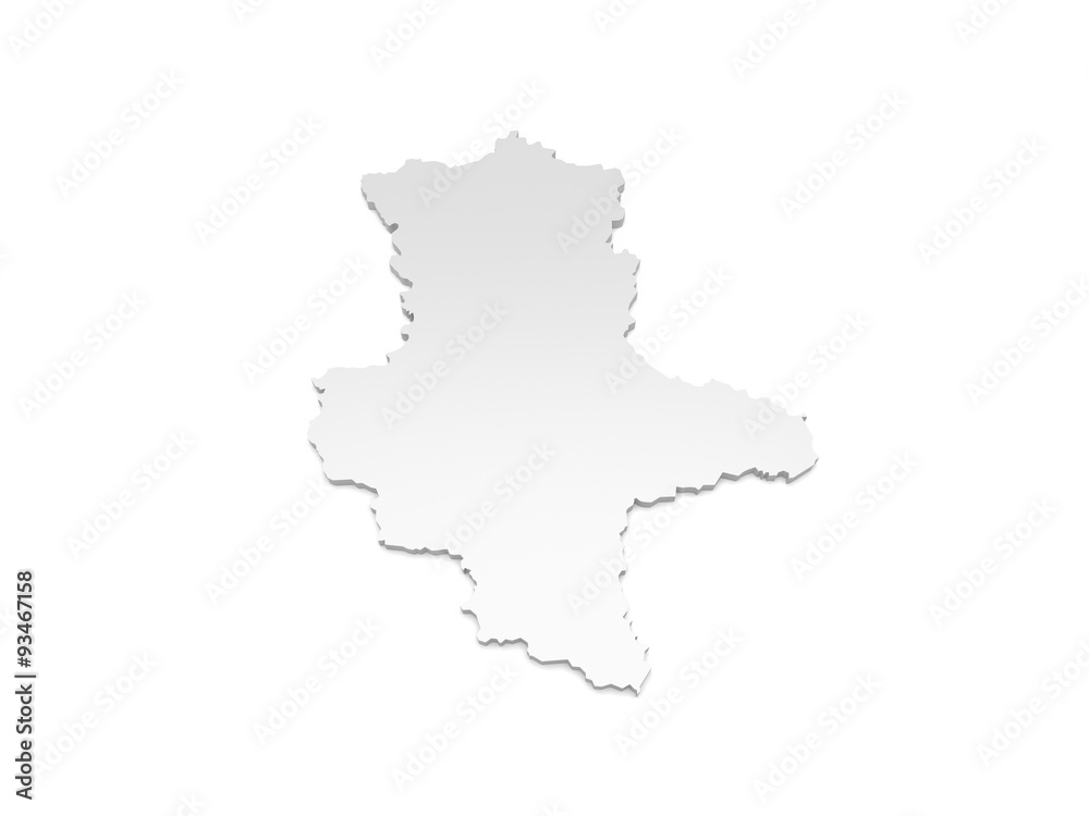 3D Karte Sachsen-Anhalt