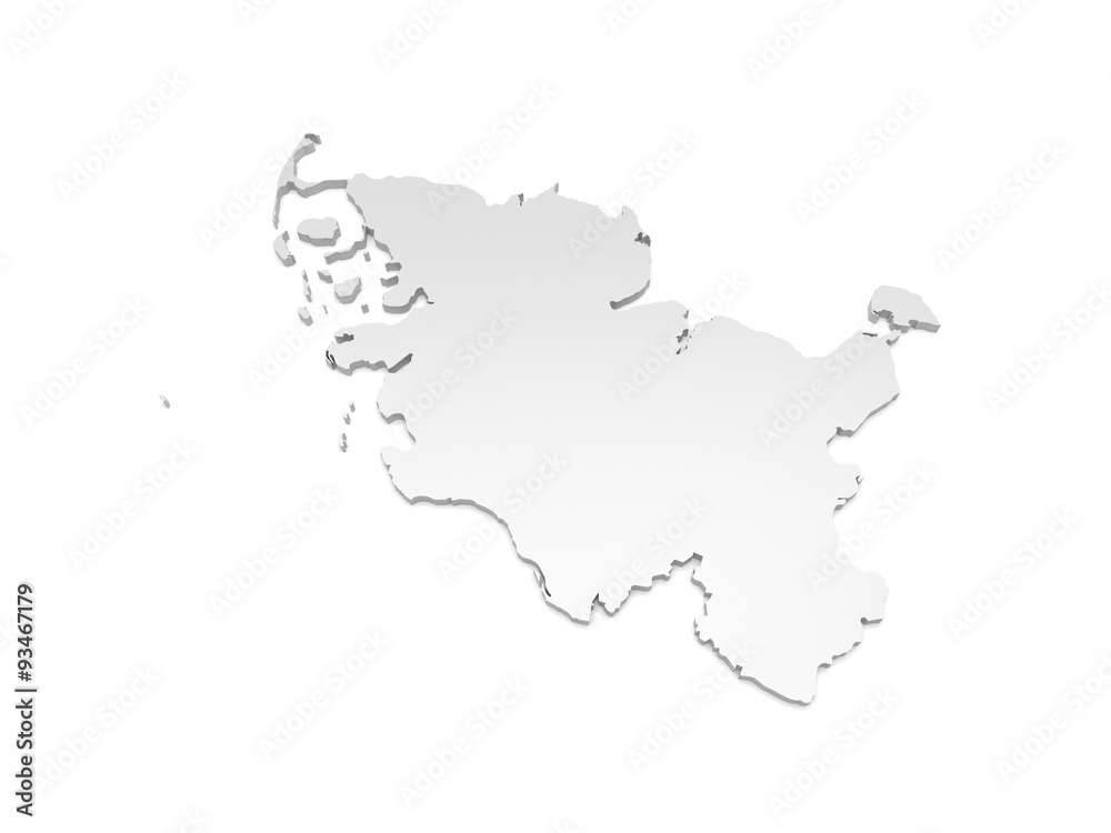 3D Karte Schleswig-Holstein