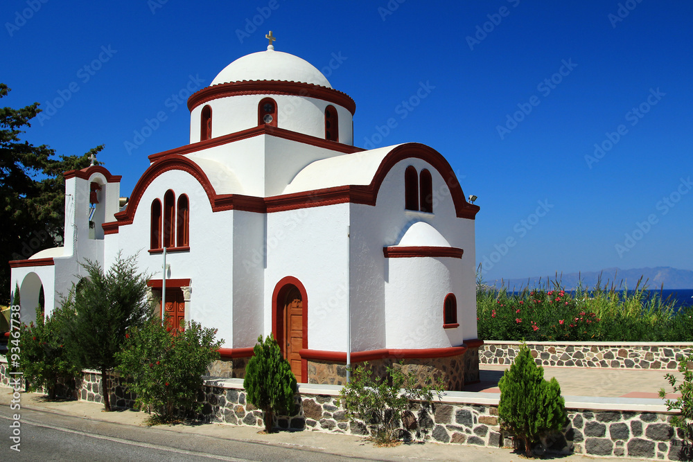 Christliche Kirche von Agios Nikita, Nisyros, Griechenland 