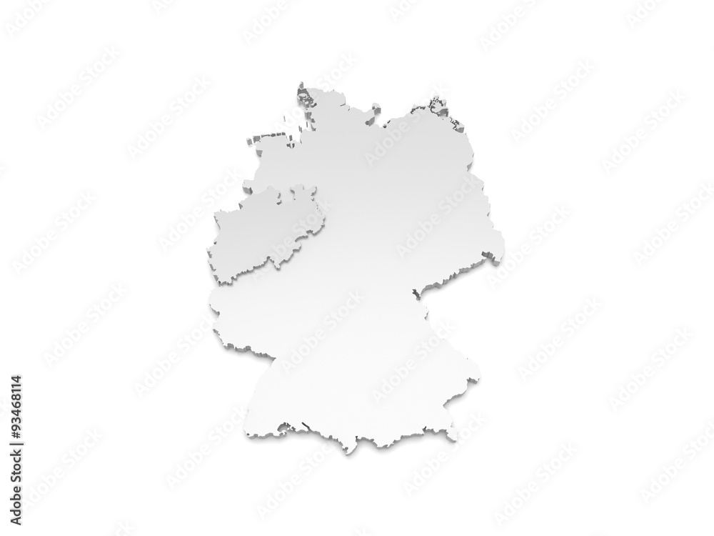 3D Karte Deutschland - Nordrhein-Westfalen 3D Karte Deutschland - Nordrhein-Westfalen
