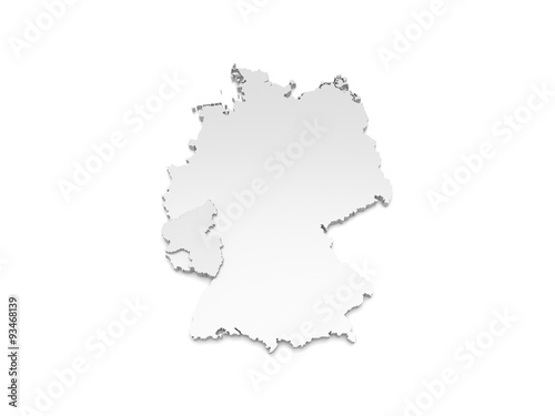 3D Karte Deutschland - Rheinland-Pfalz
