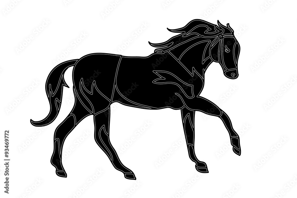 Fototapeta premium Horse tattoo (gallop)