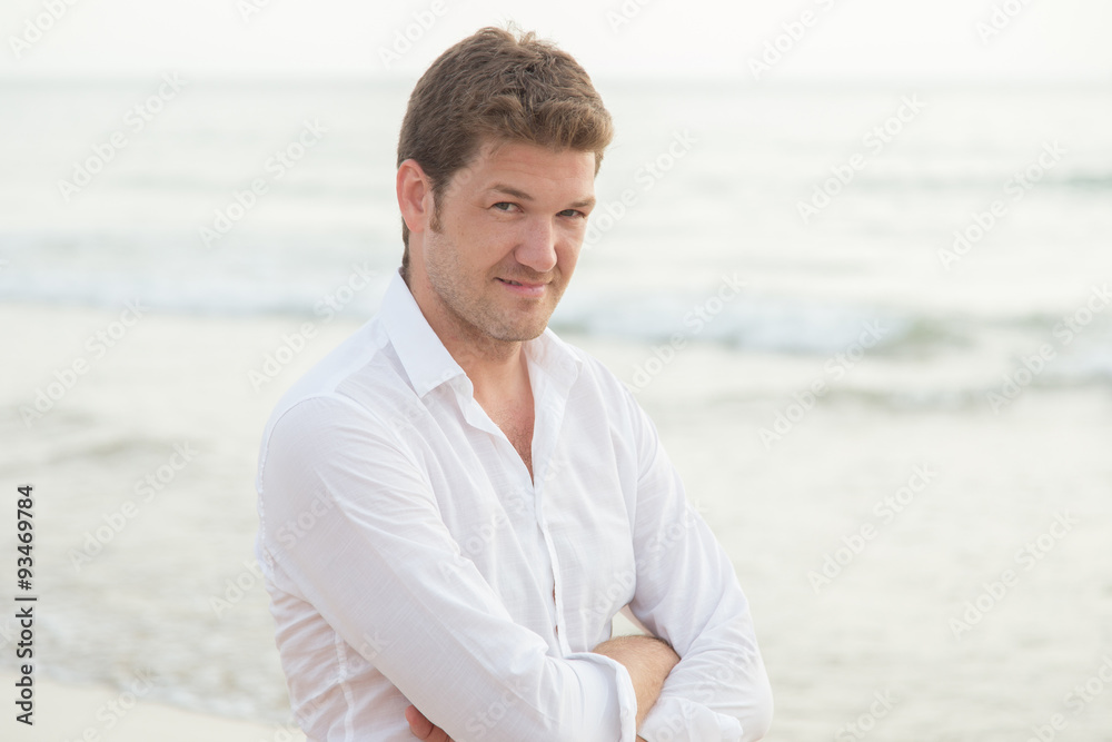 man in the beach