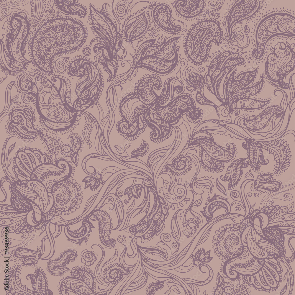 Hand drawn floral pattern Hand drawn floral pattern