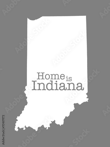 Home is Indiana state outline illustration