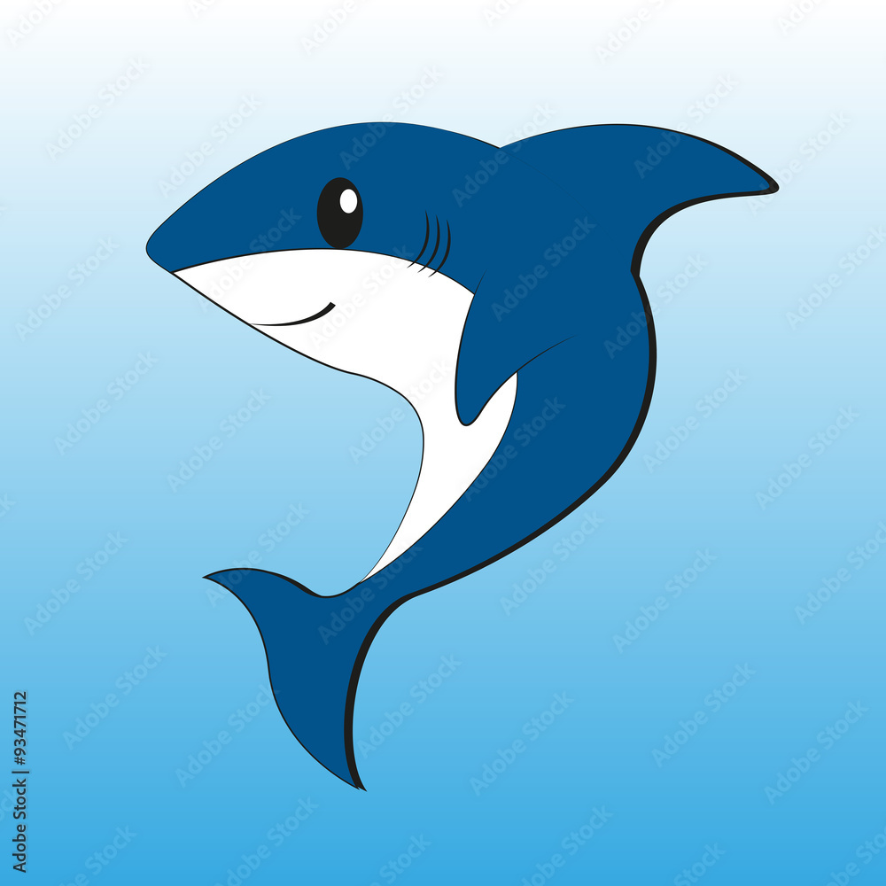 Obraz premium Cute Shark