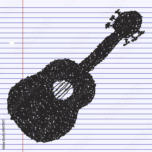 Simple doodle of a guitar