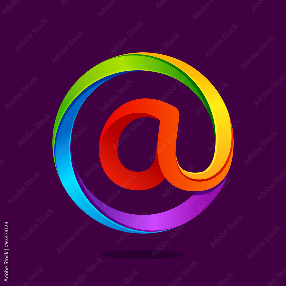 Letter A colorful logo in the circle Letter A colorful logo in the circle