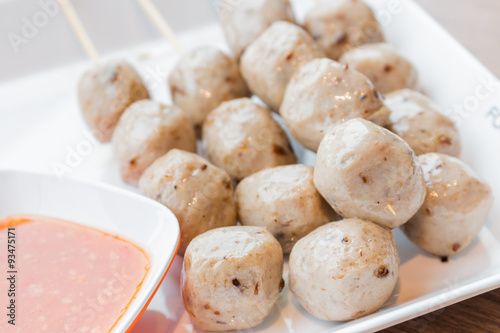 Mushroom ball, vegetarain food photo