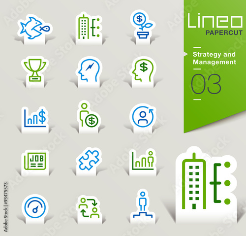 Lineo Papercut - Strategy and Management outline icons