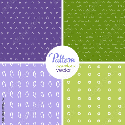 vector set witch seamless pattern witch sketch texture