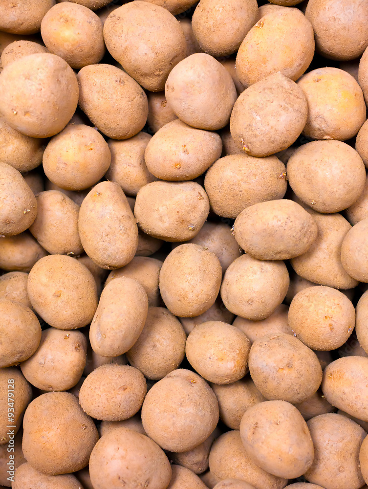 Fresh potatoes as background Fresh potatoes as background