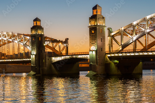  Bolsheohtinskiy bridge, St.Petersburg, Russia. photo