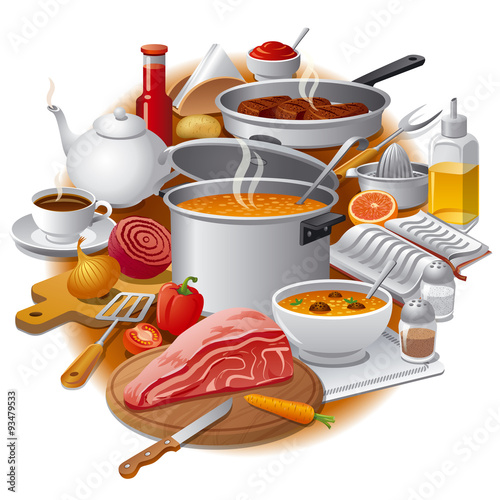 cooking food