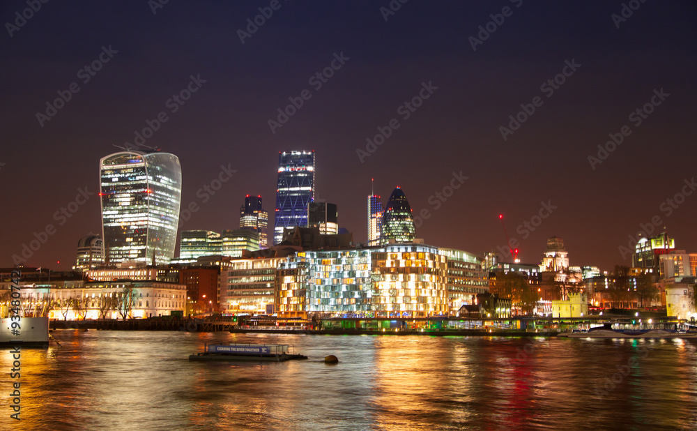 LONDON, UK - APRIL 15, 2015: London night view