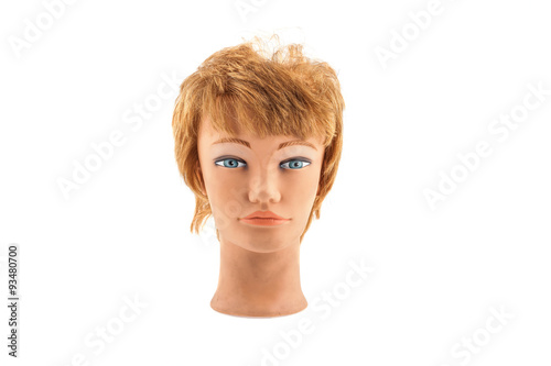 Mannequin head on a white background