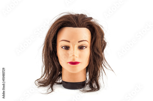 Mannequin head on a white background