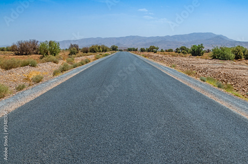 Automobile road in desert