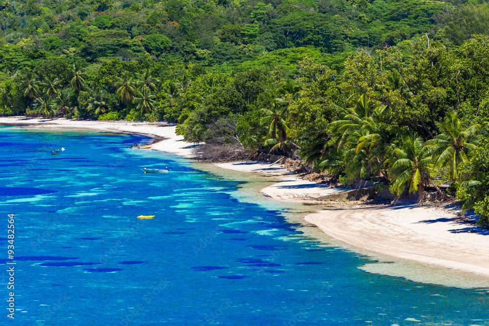 Tropical beaches on paradise island