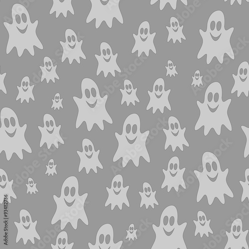 Fototapeta Naklejka Na Ścianę i Meble -  vector seamless pattern of halloween ghost 
