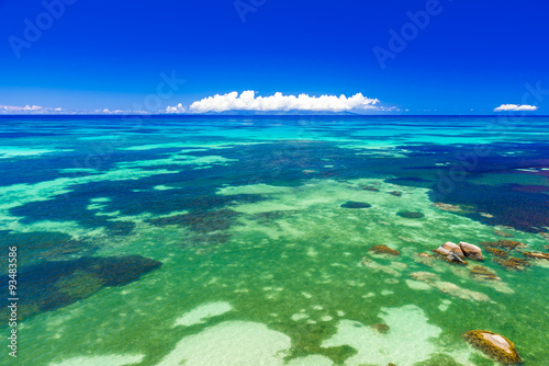 Beautiful coast with coral reef