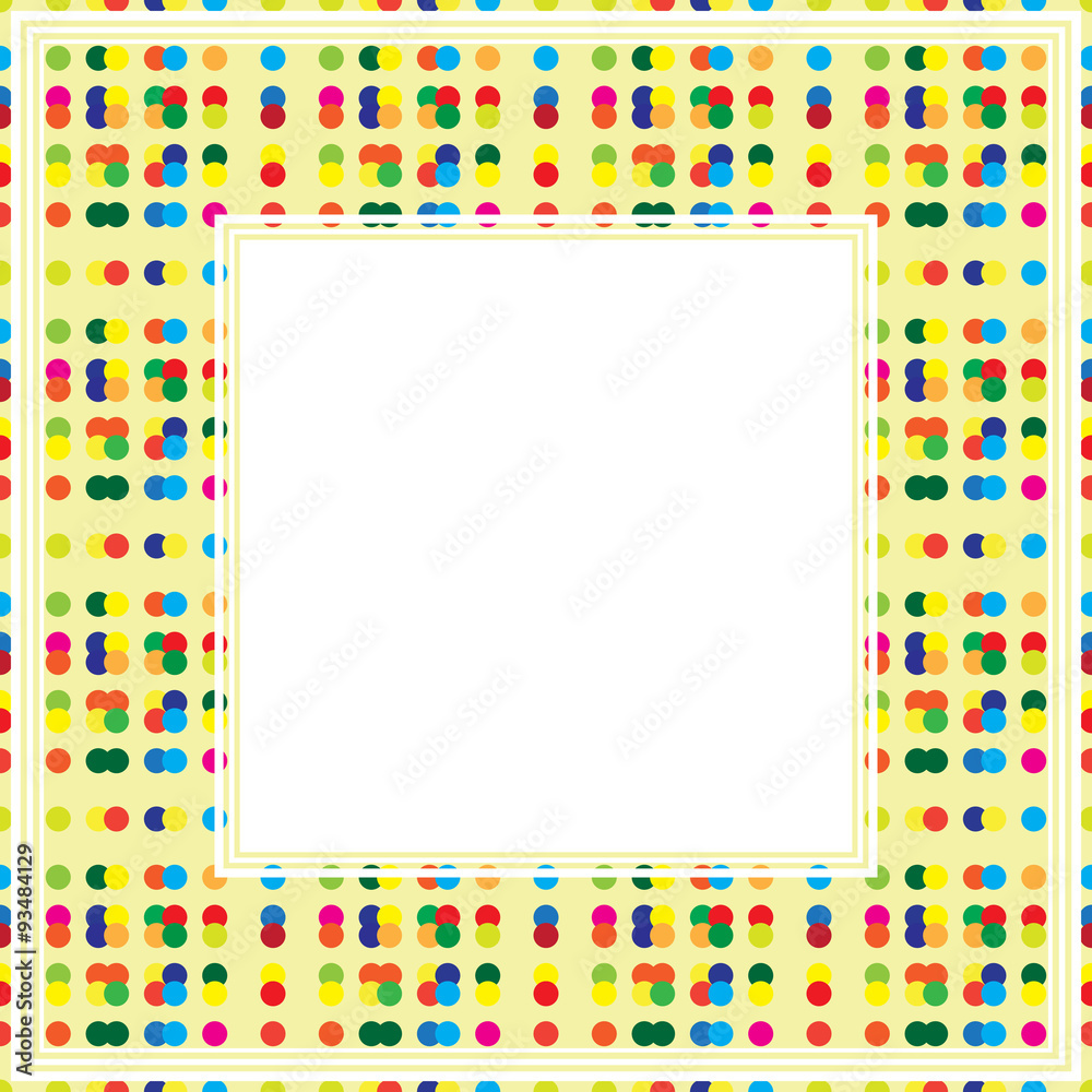 multicolored dots border