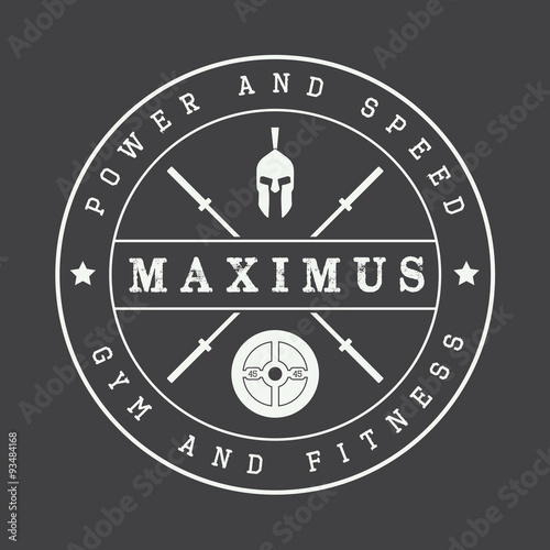 Gym logo in vintage style.